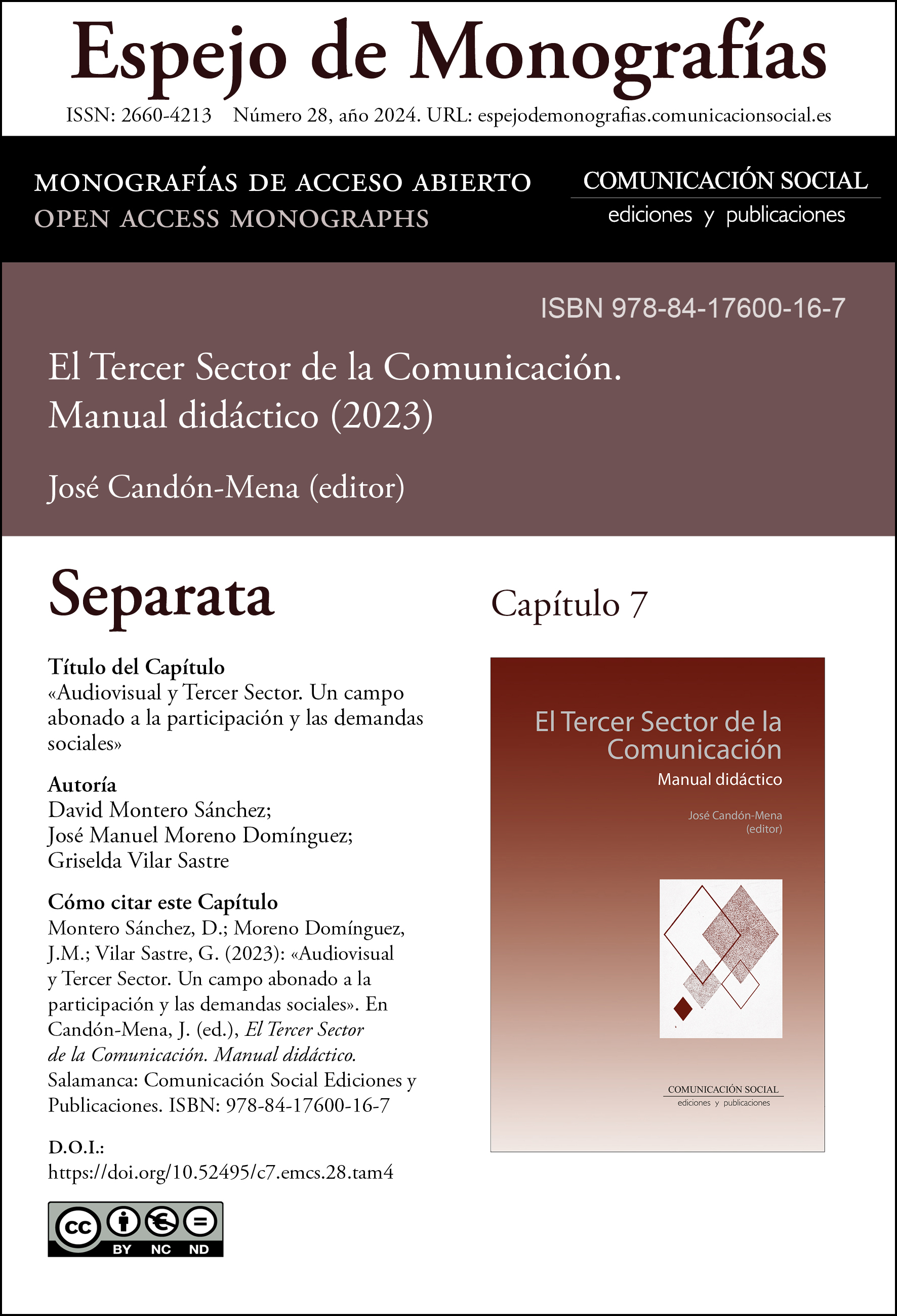 Separata correspondiente al capítulo 7