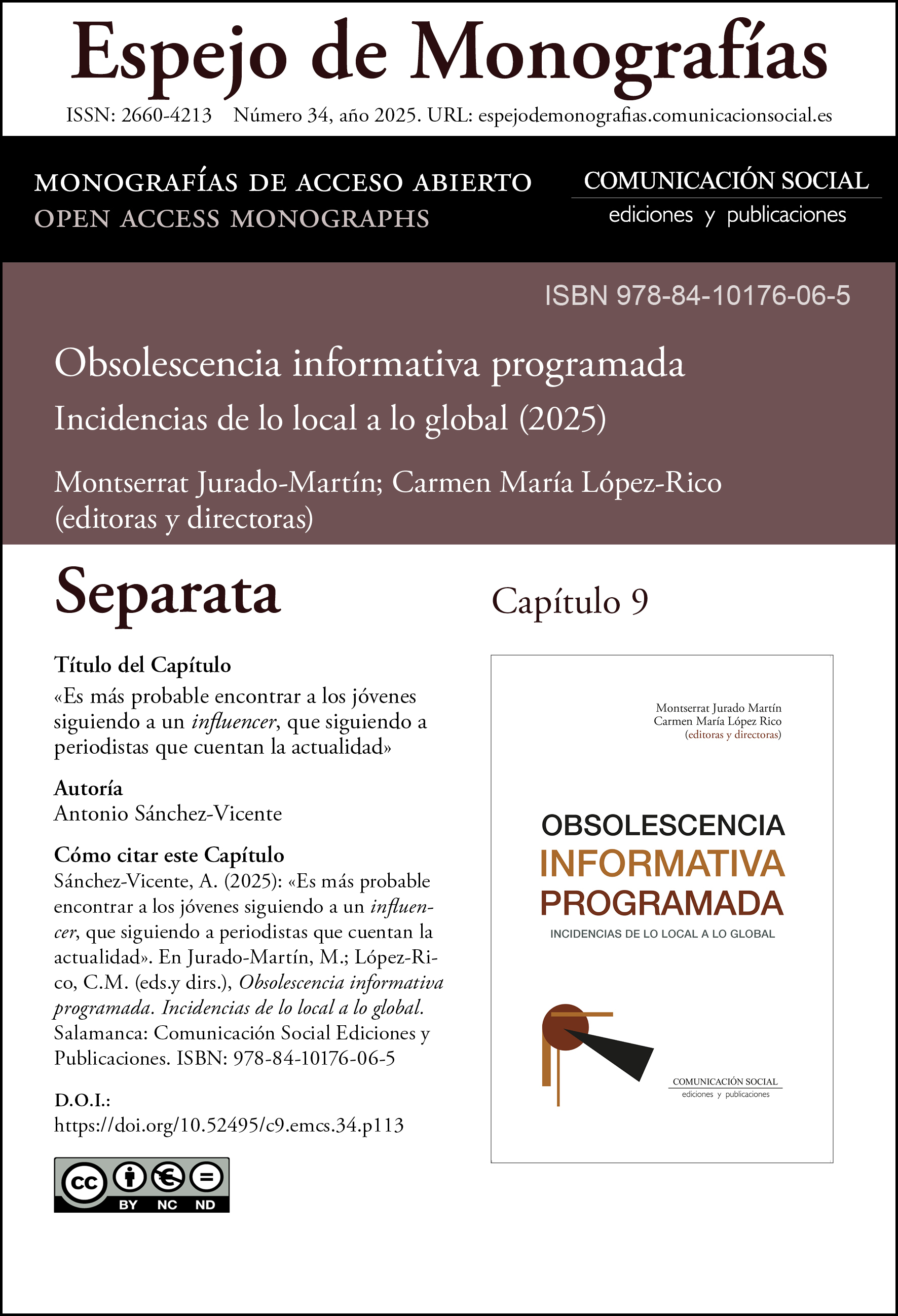 Separata correspondiente al capitulo 9