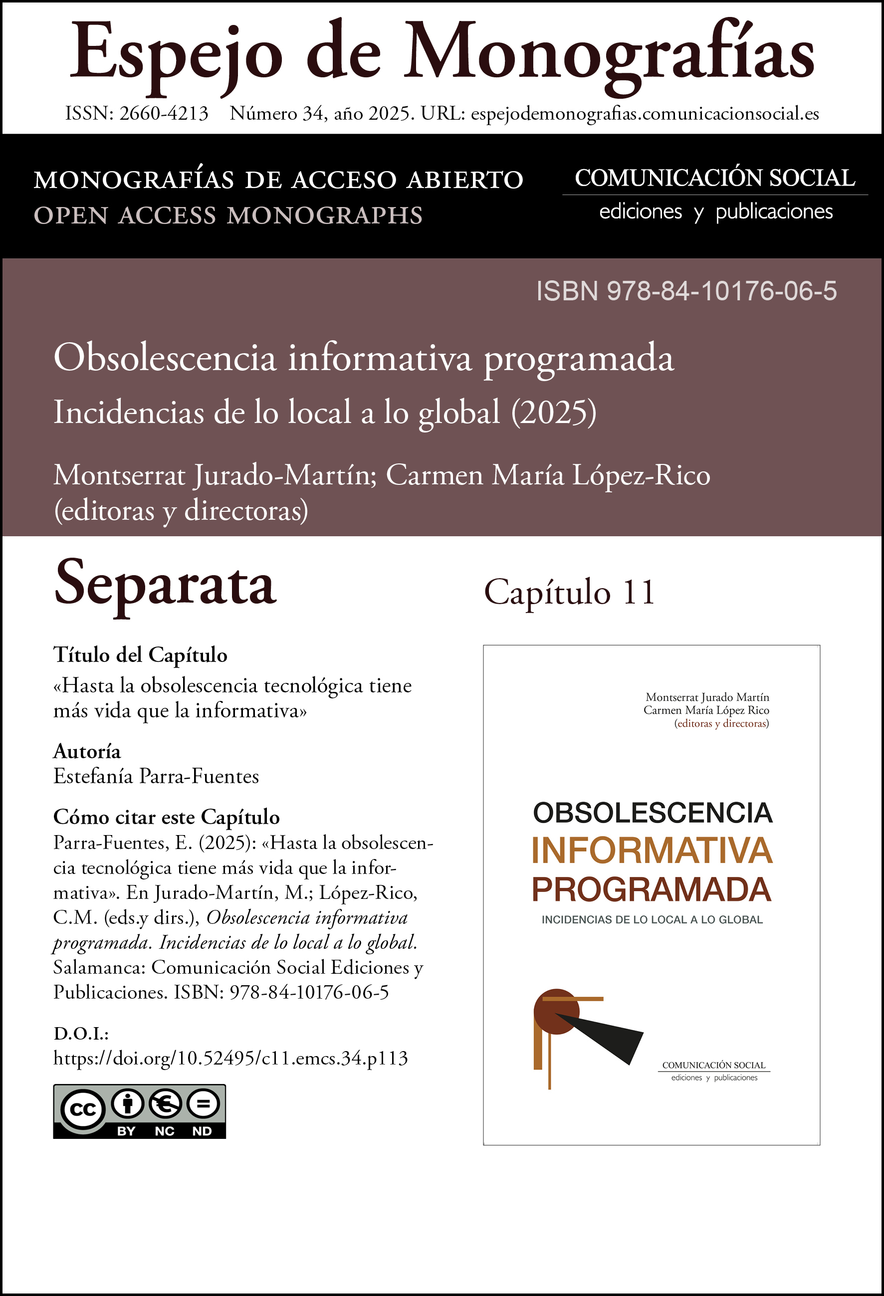 Separata correspondiente al capitulo 11