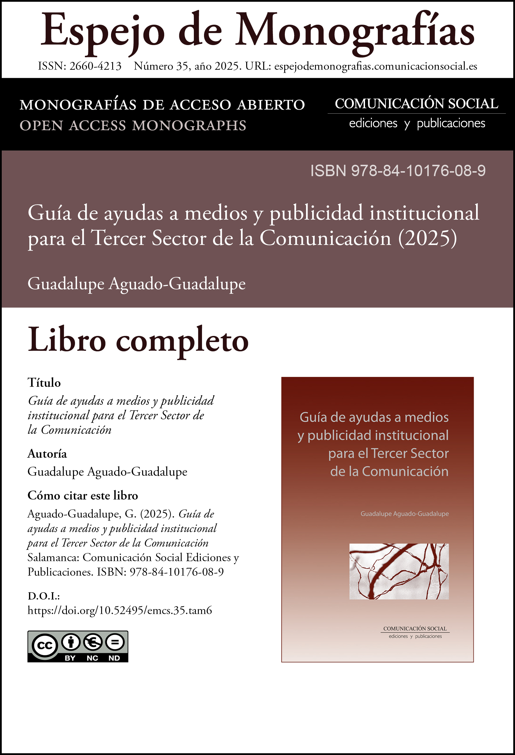 Separata correspondiente al libro completo