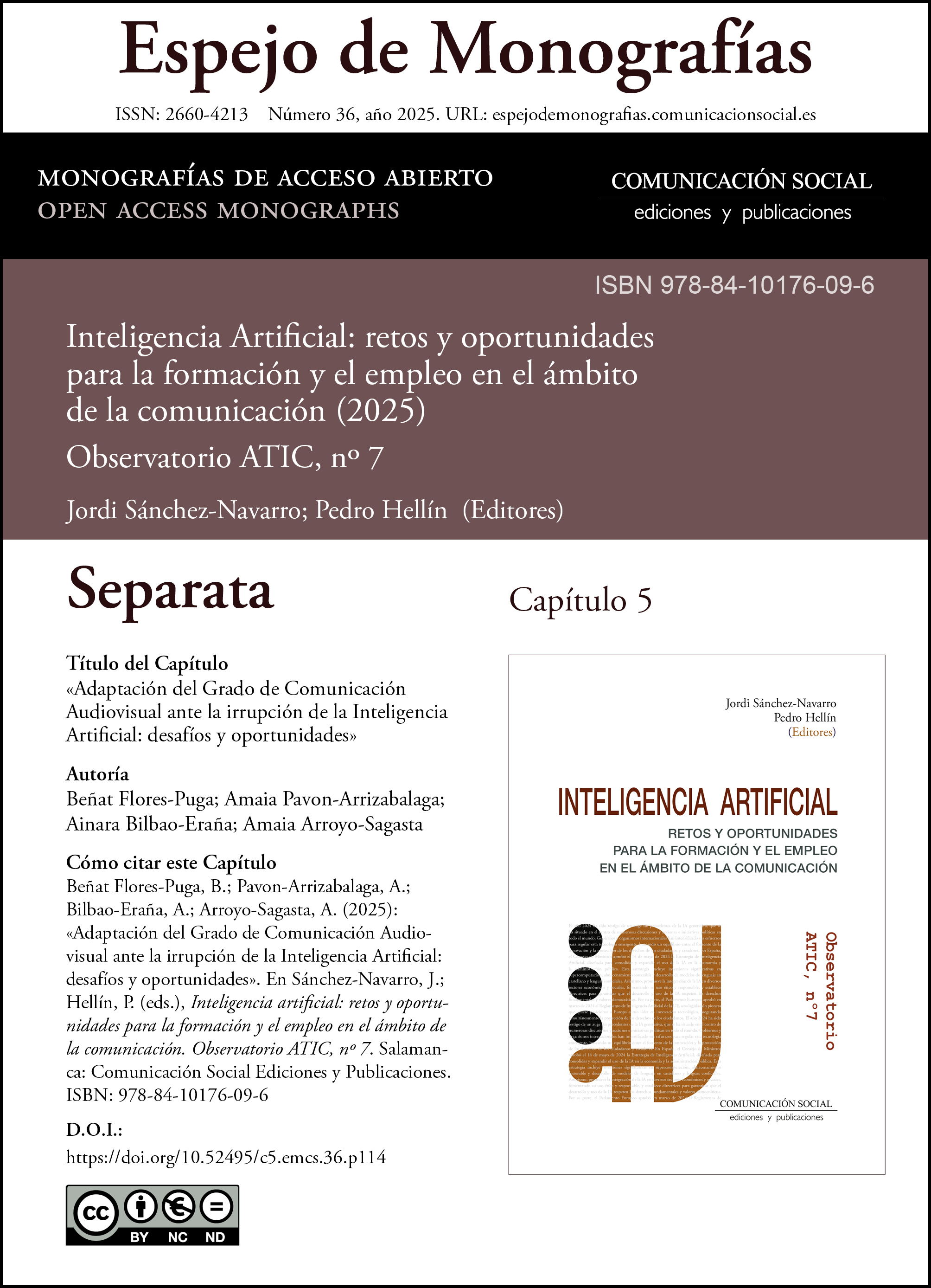 Separata correspondiente al capítulo 5