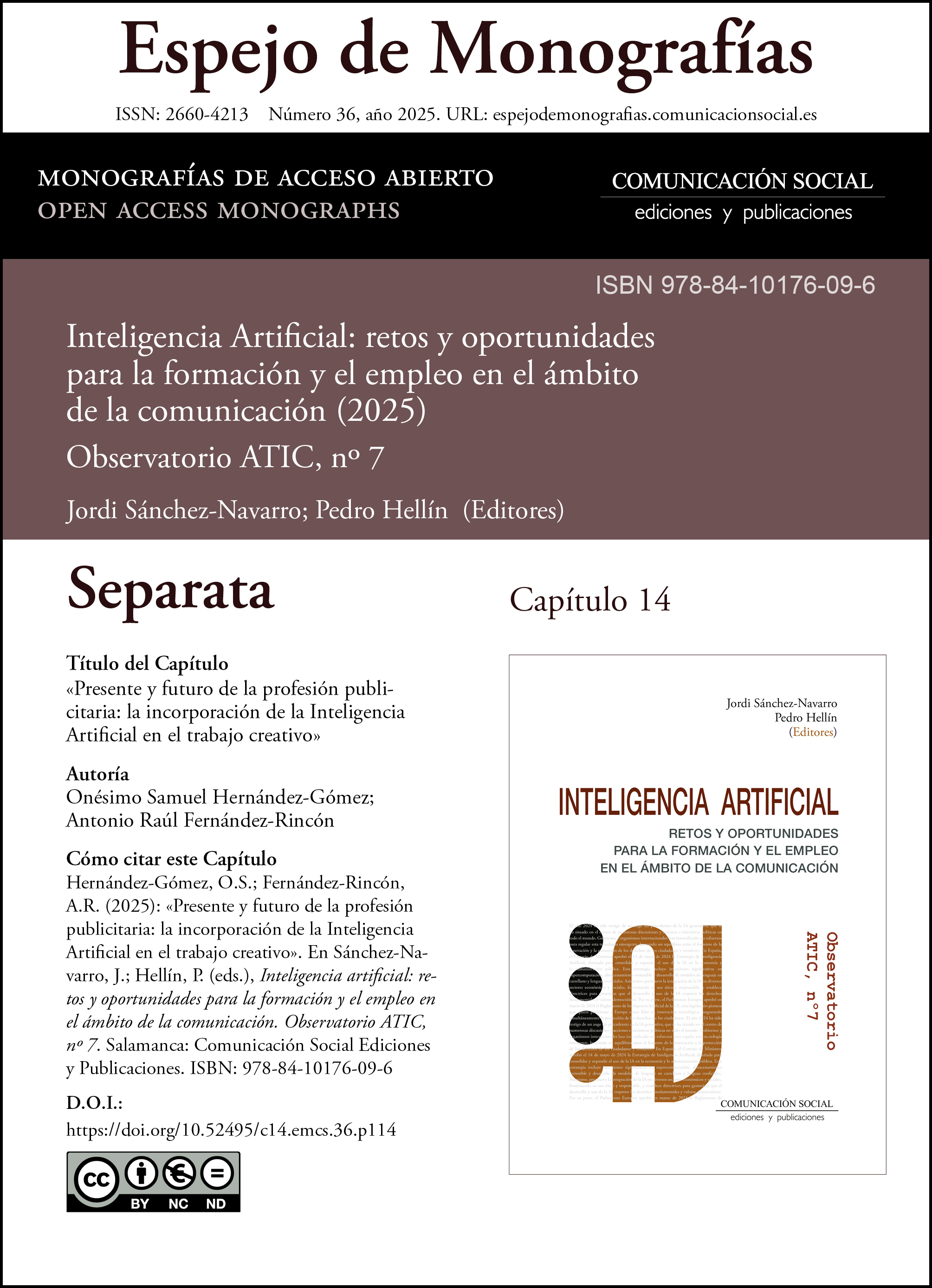 Separata correspondiente al capítulo 14