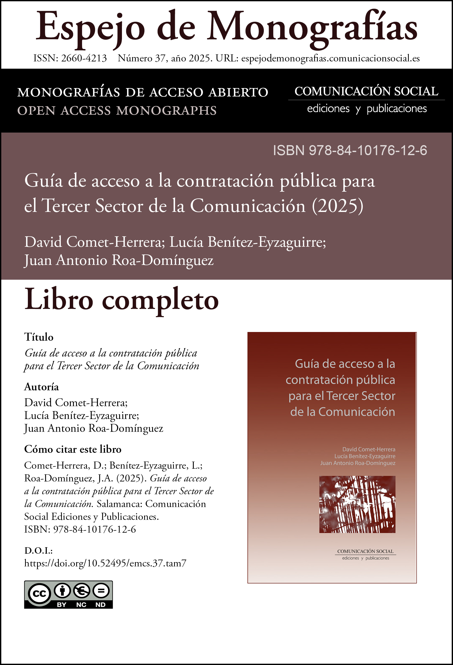 Guía de acceso a la contratación pública para el Tercer Sector de la Comuniccaión