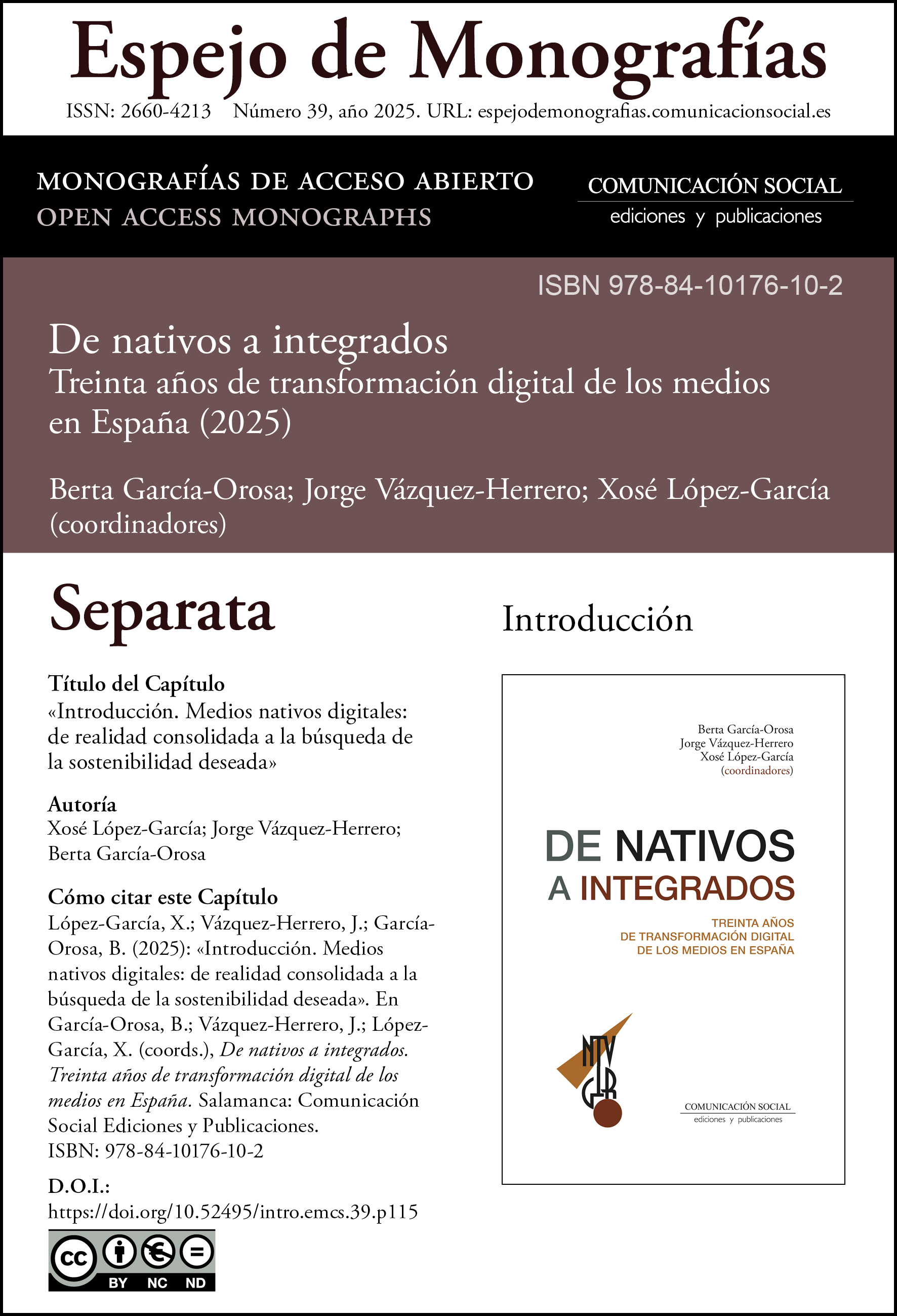 Separata correspondiente a la Introducción
