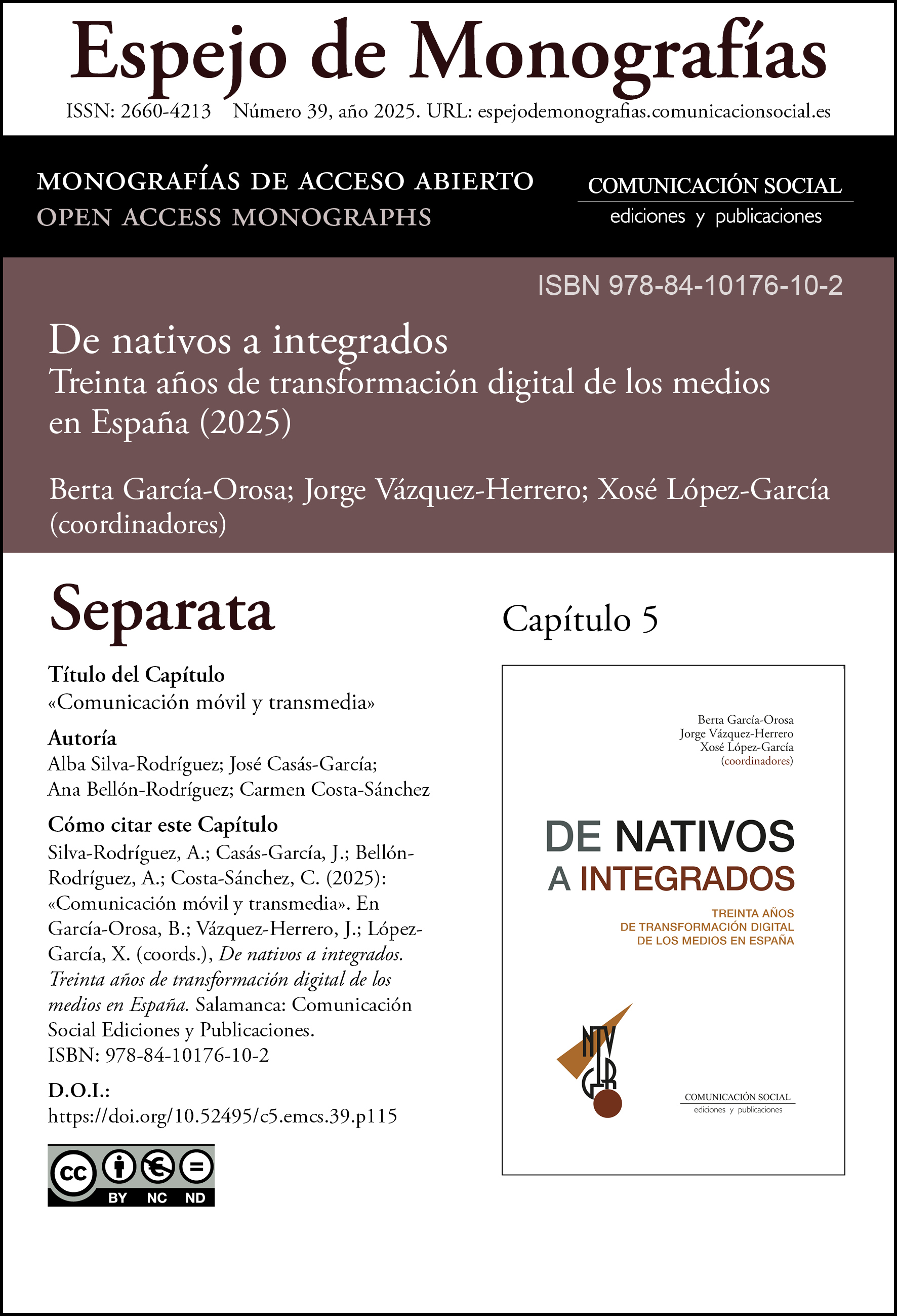 Separata correspondiente al capítulo 5