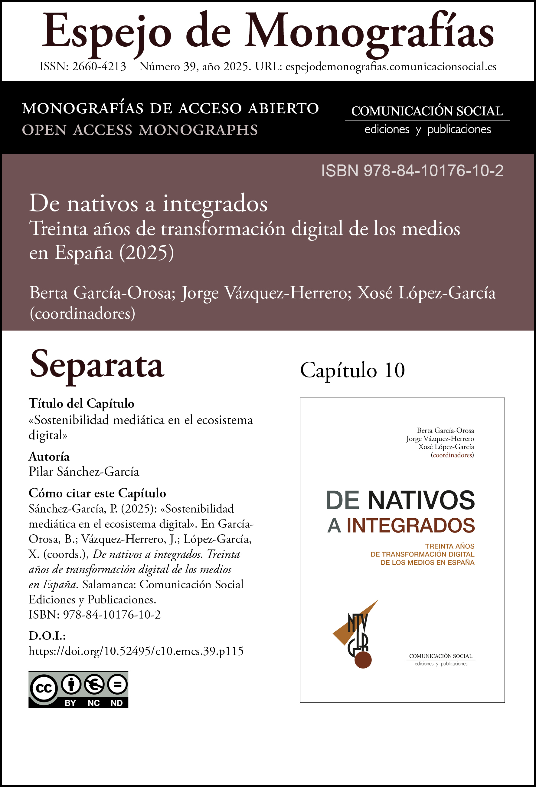 Separata correspondiente al capítulo 10