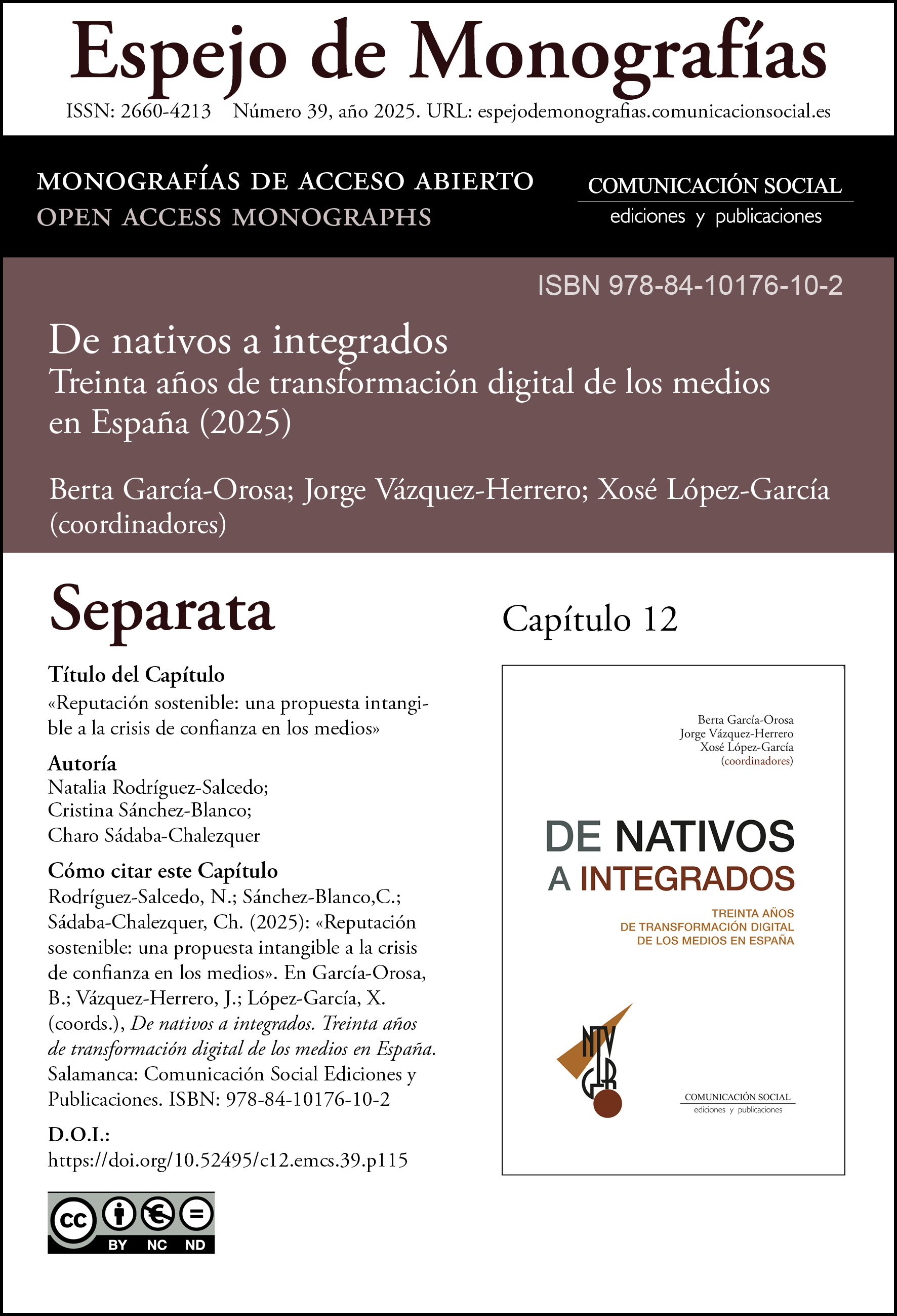 Separata correspondiente al capítulo 12