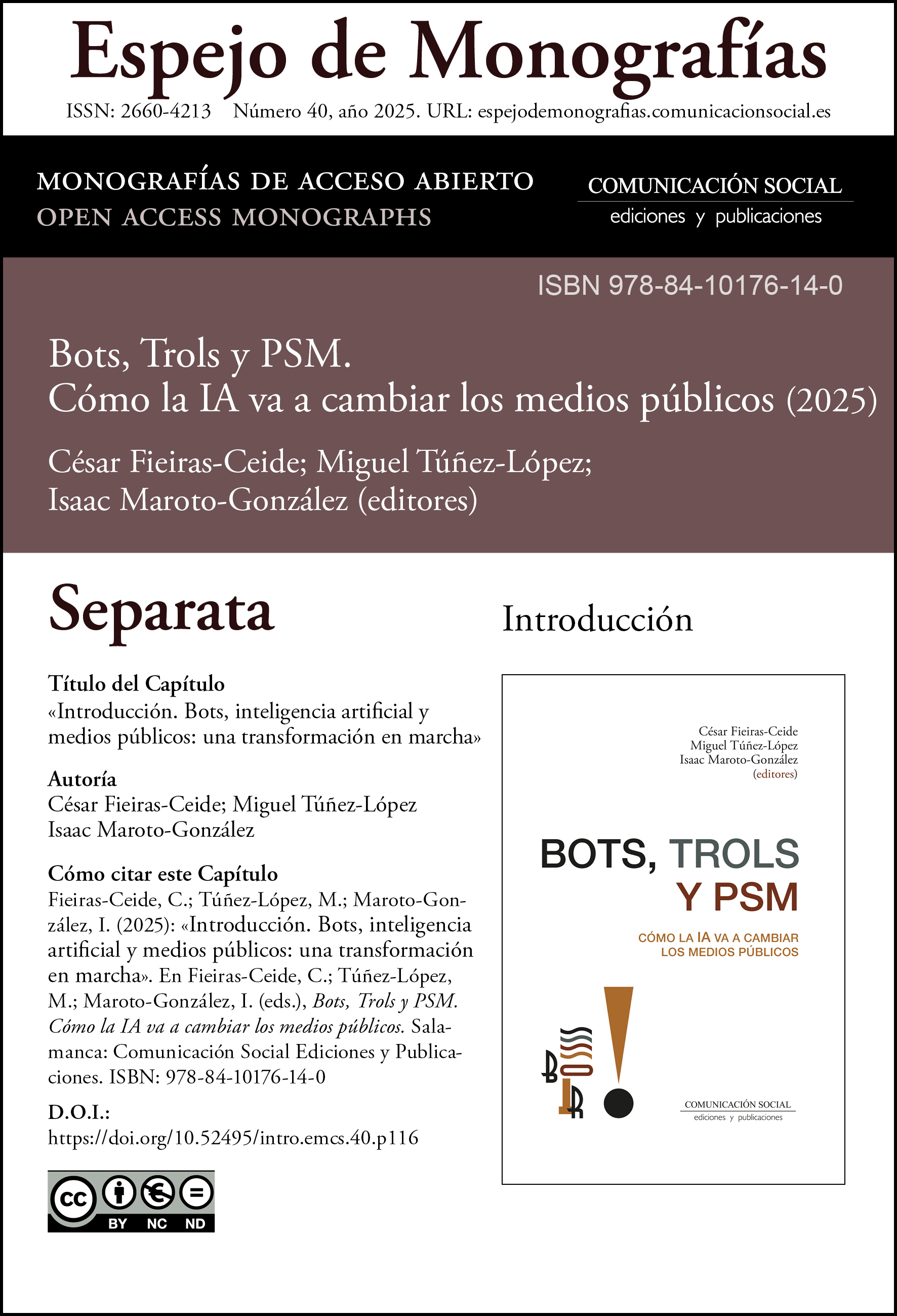 Separata correspondiente ala la Introducción