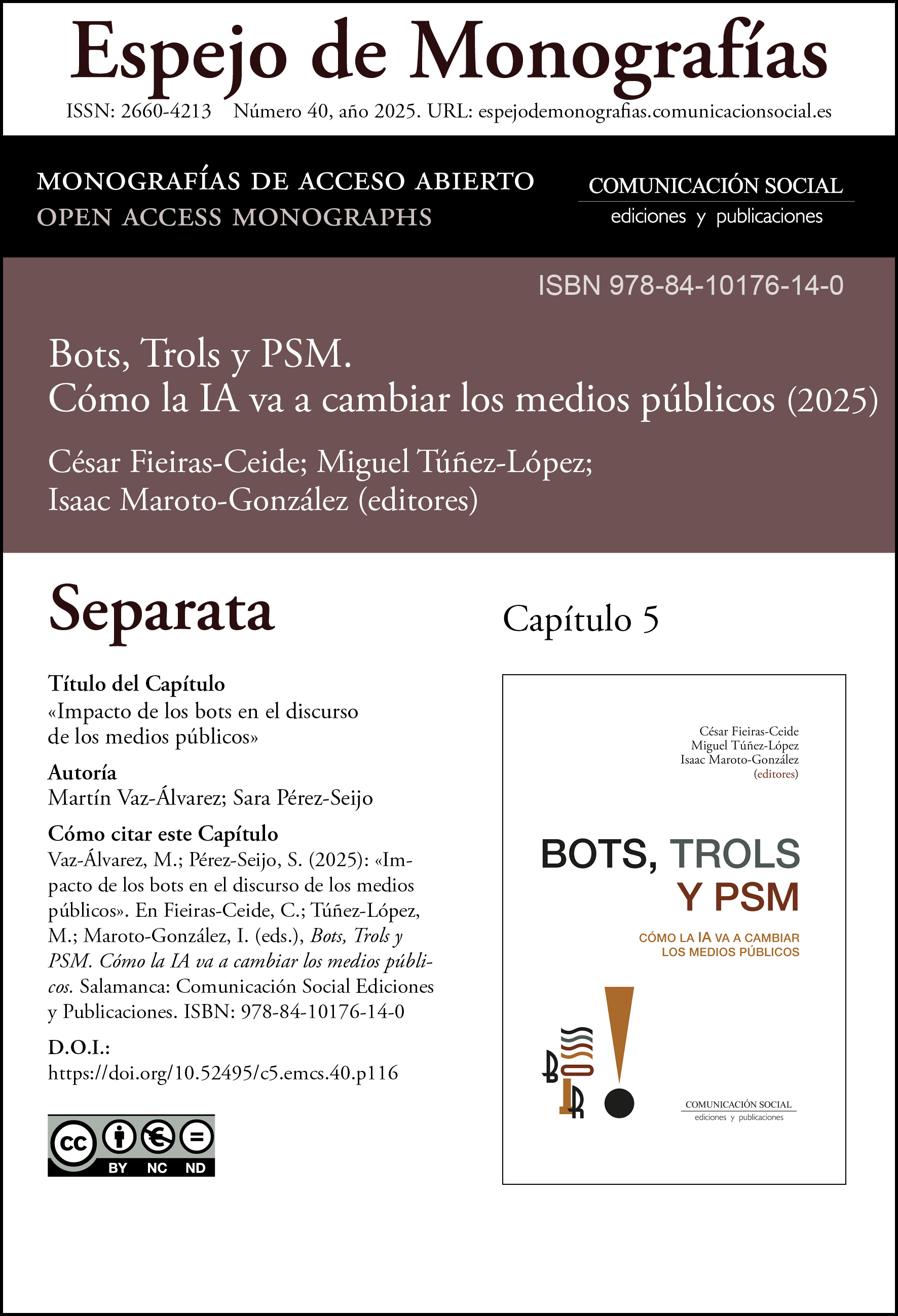 Separata correspondiente al capítulo 5