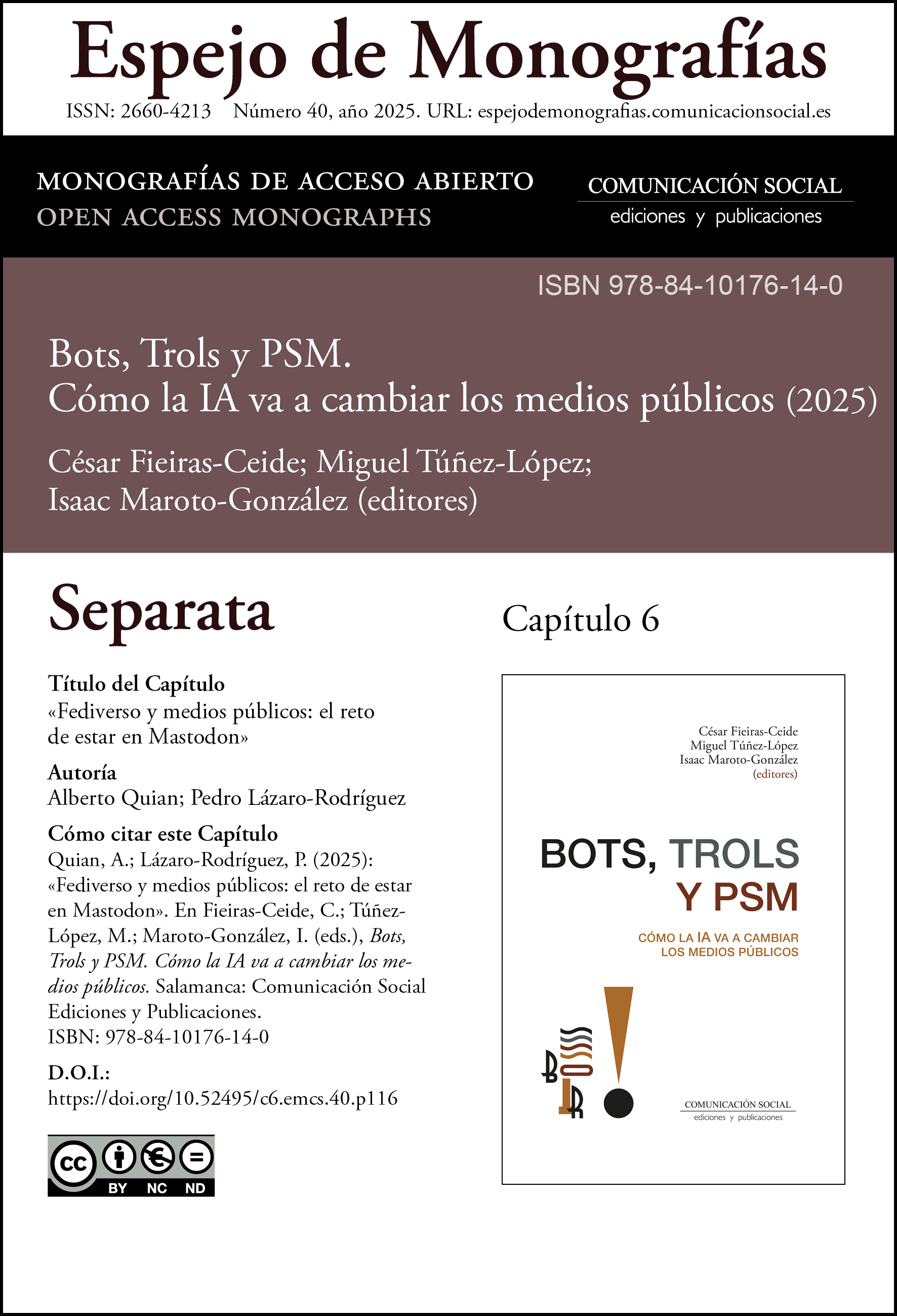 Separata correspondiente al capítulo 6