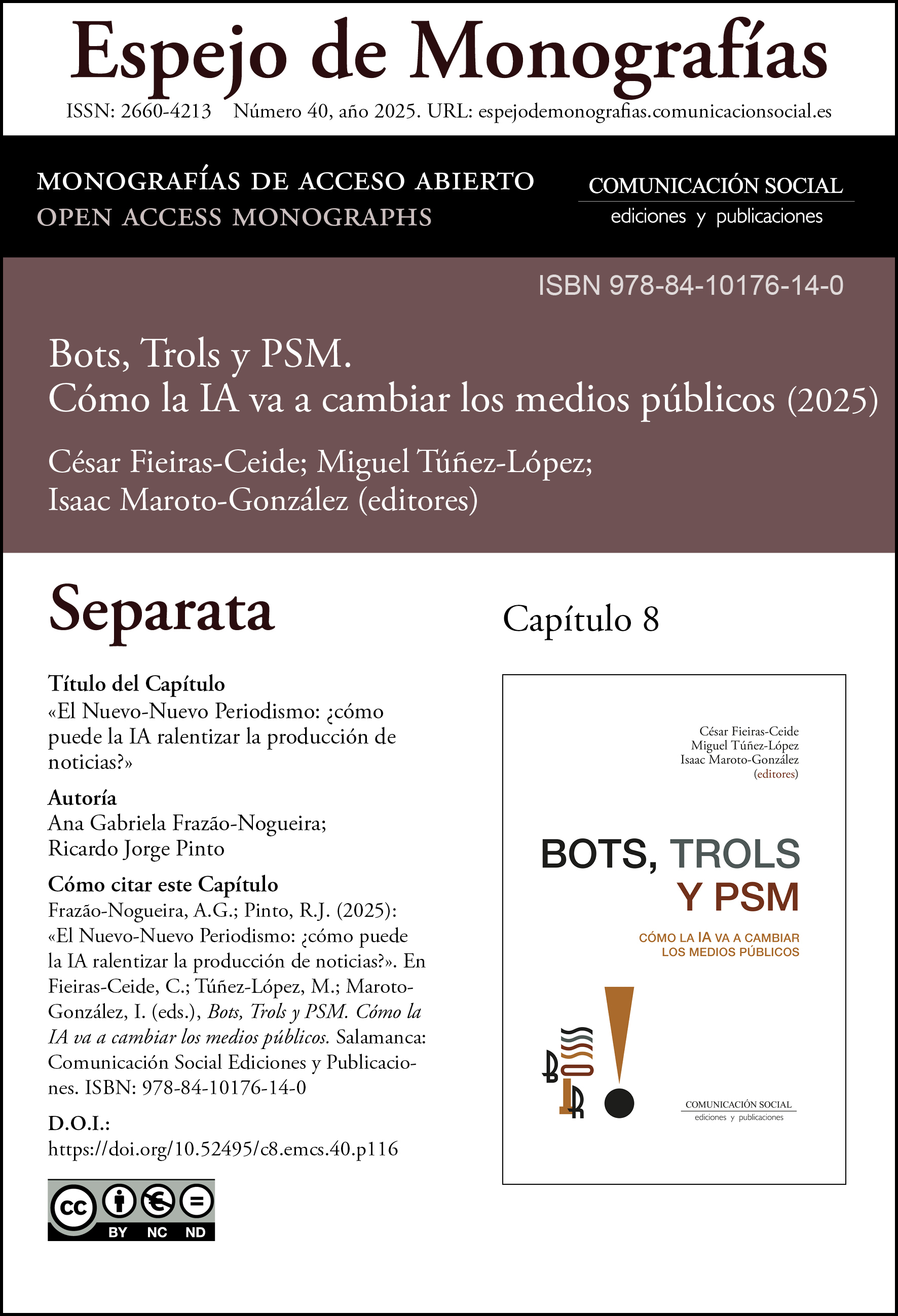 Separata correspondiente al capítulo 8
