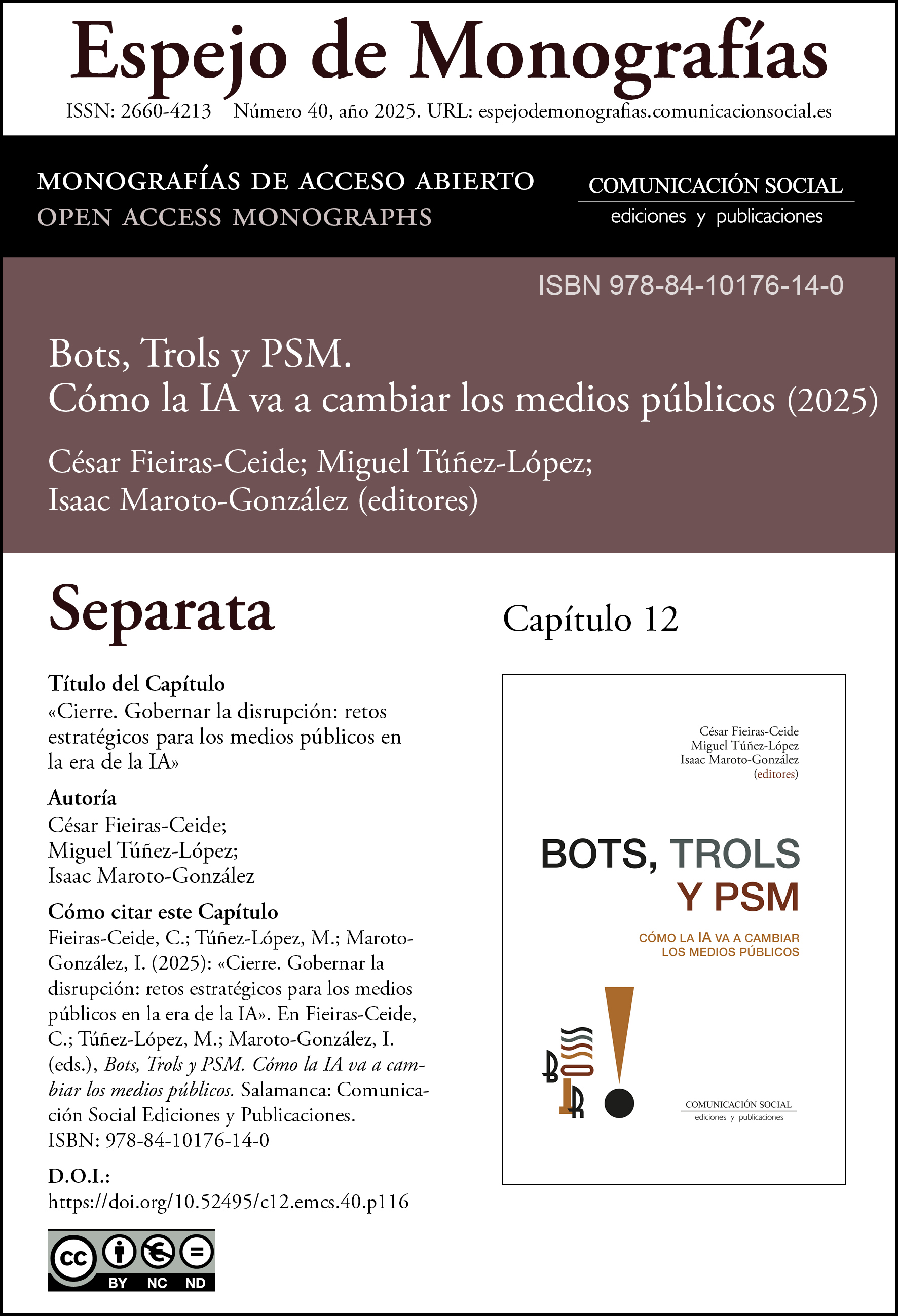 Separata correspondiente al capítulo 12