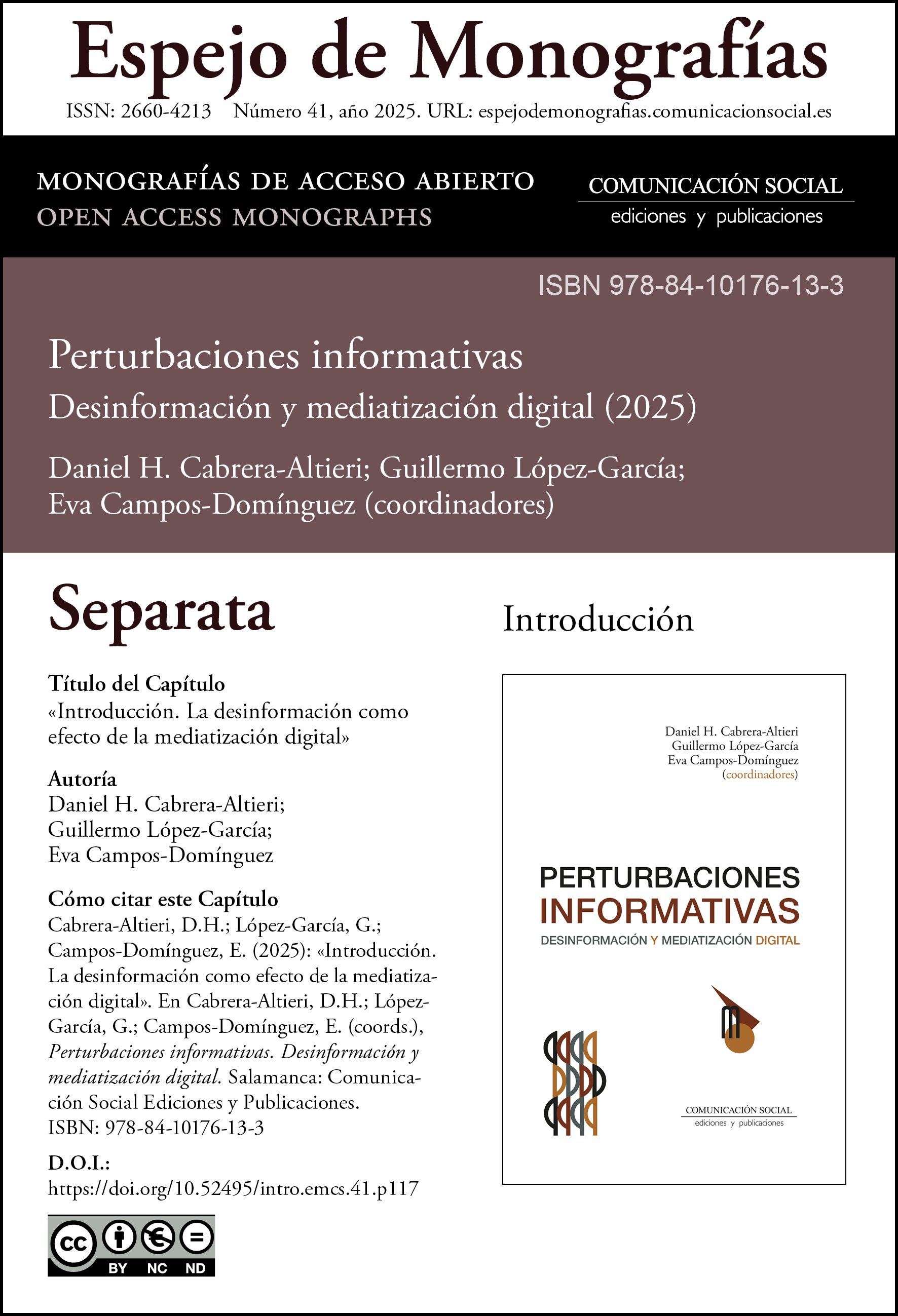 Separata correspondiente a la Introducción