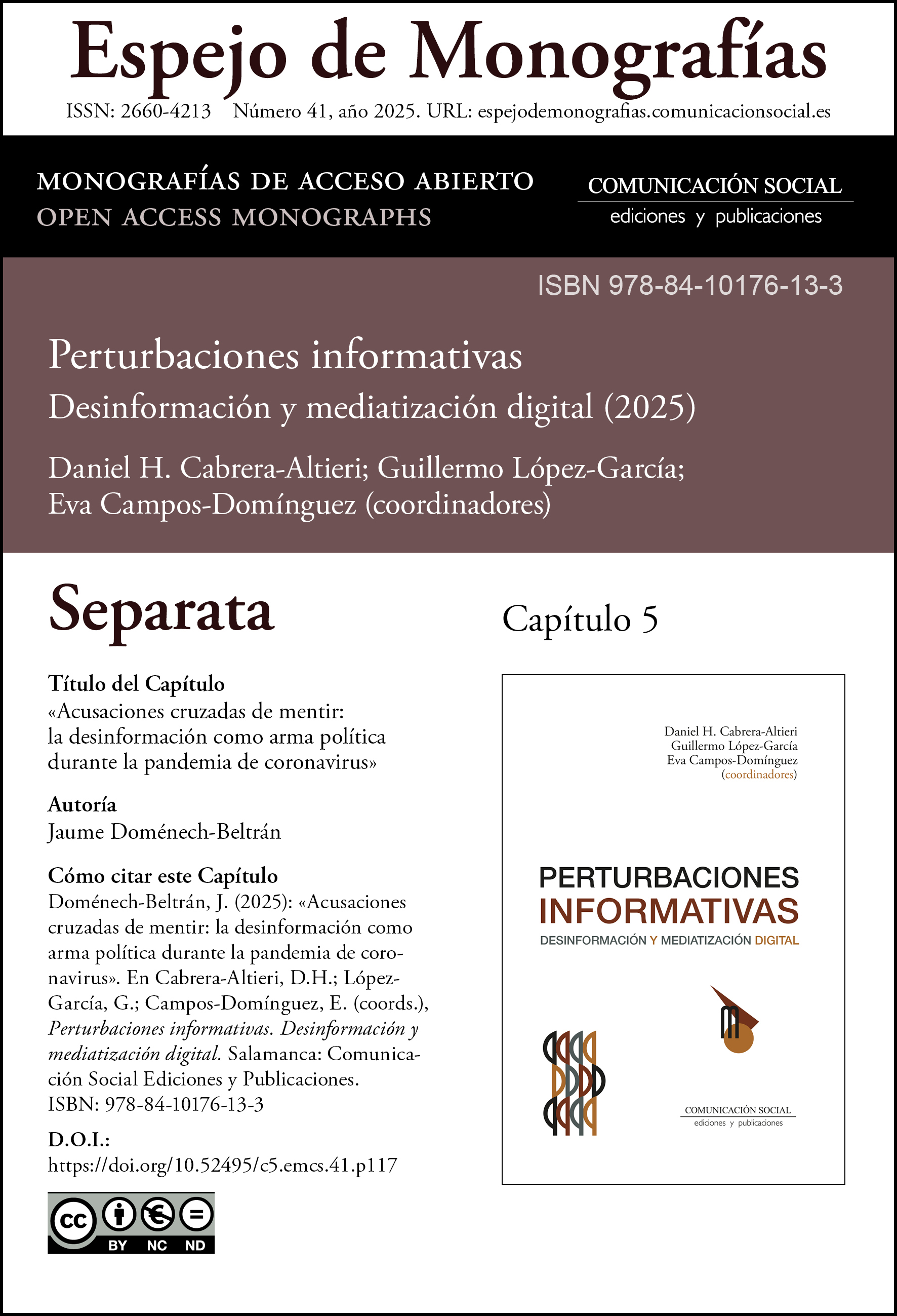 Separata correspondiente al capítulo 5
