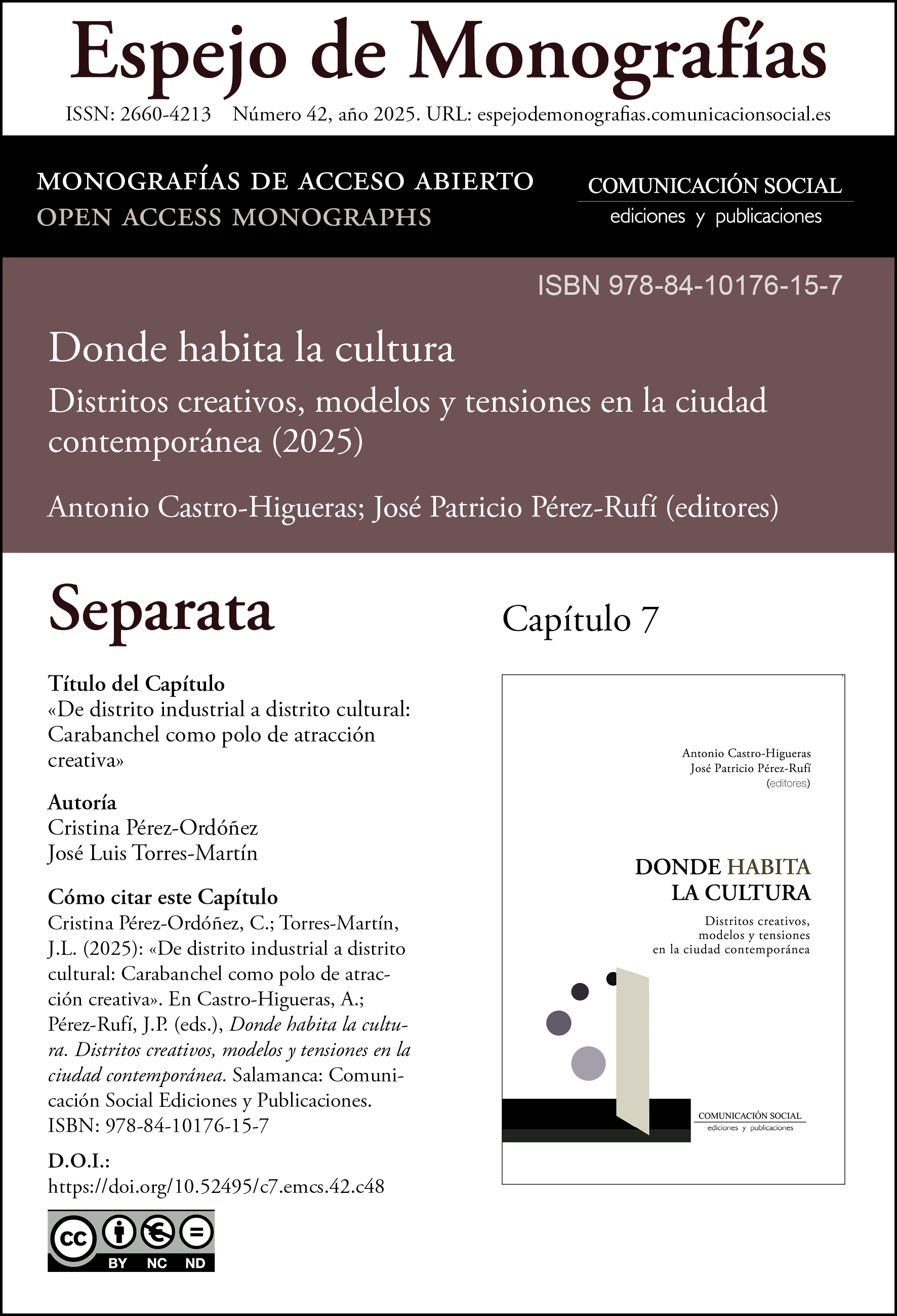Separata correspondiente al capítulo 7