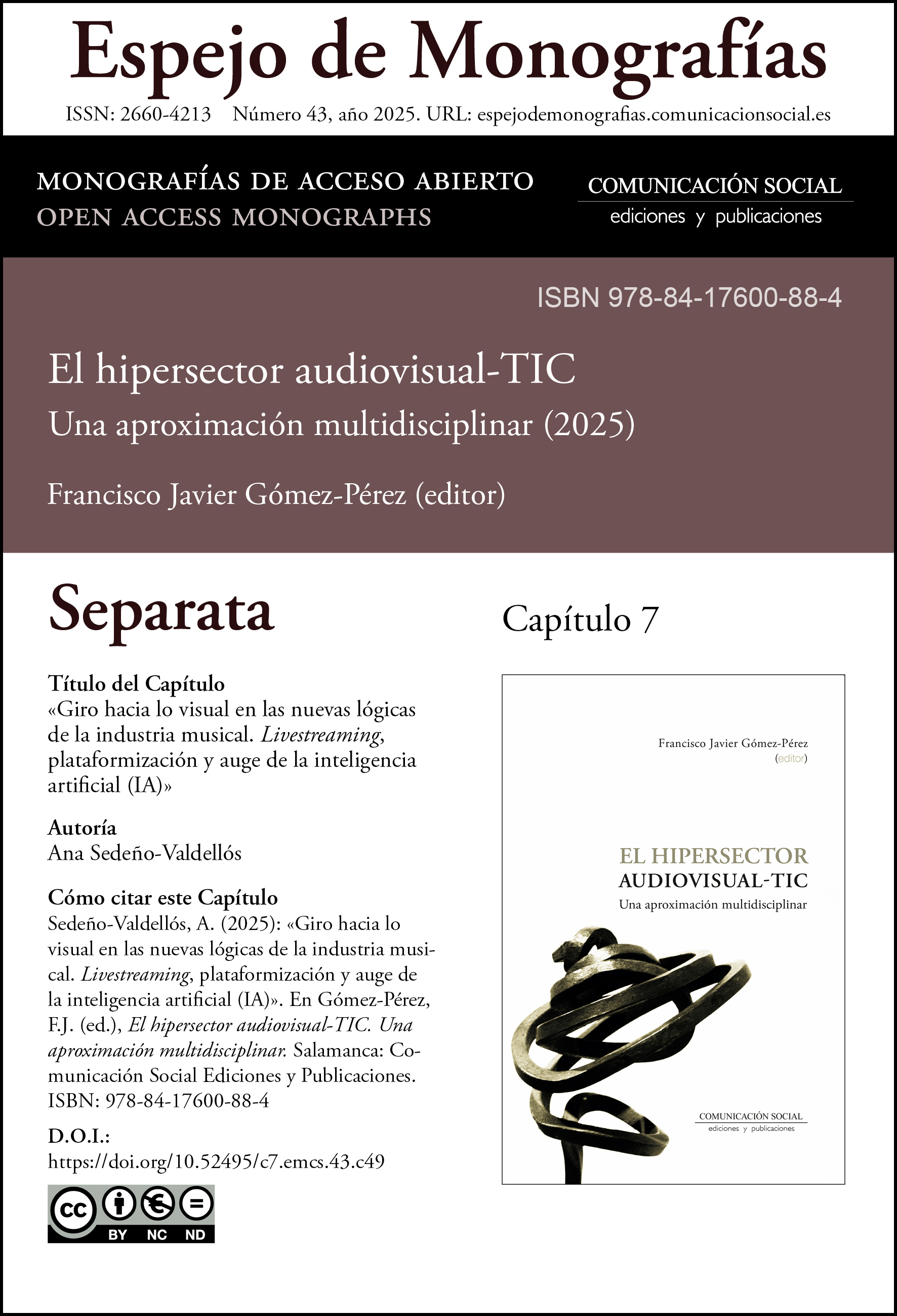 Separata correspondiente al capítulo 7
