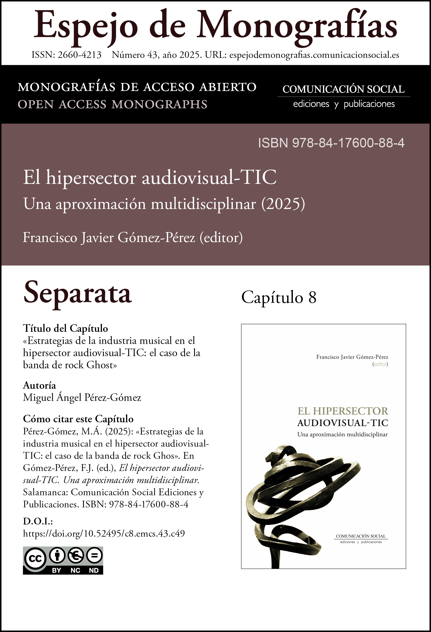 Separata correspondiente al capítulo 8