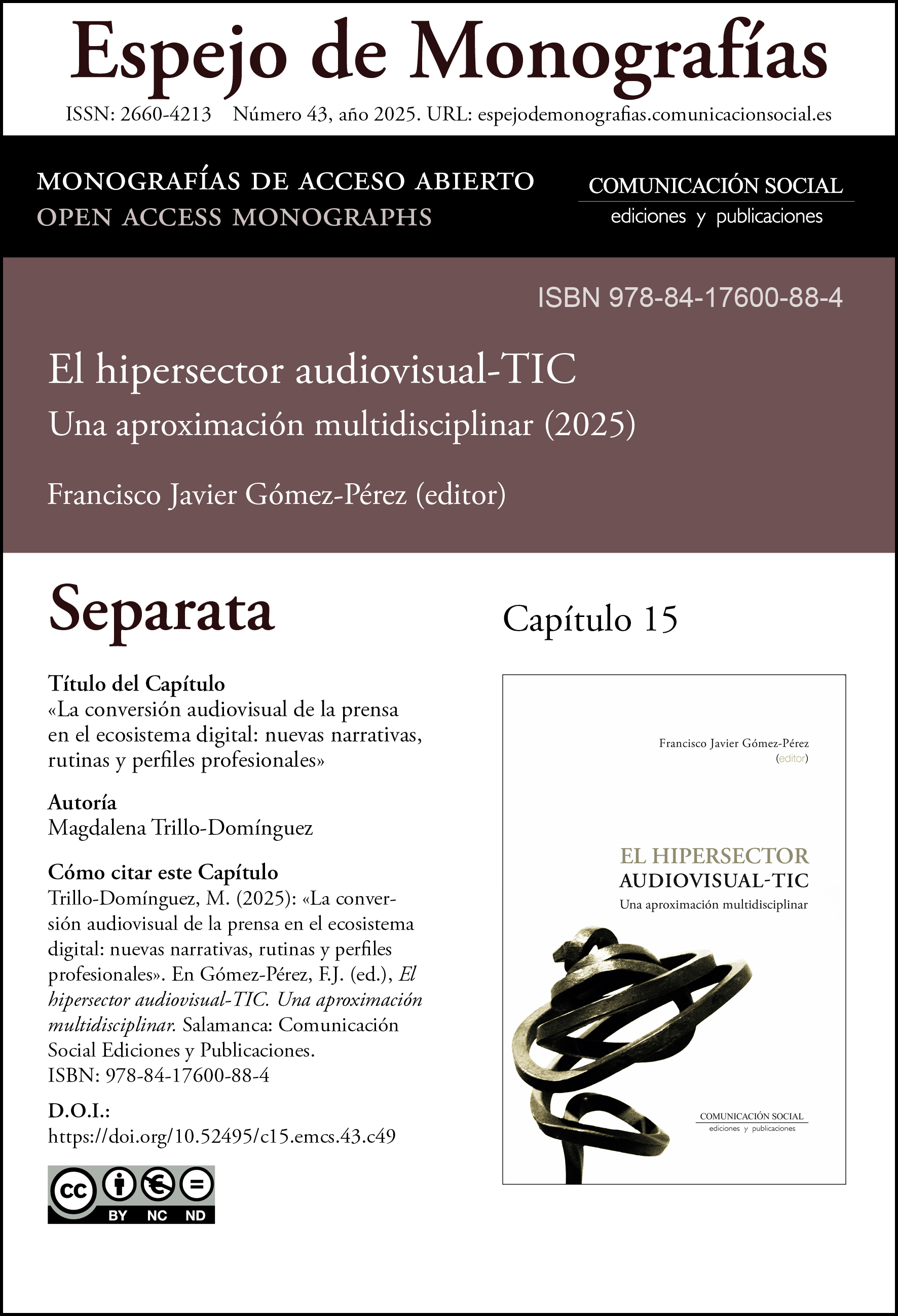 Separata correspondiente al capítulo 15