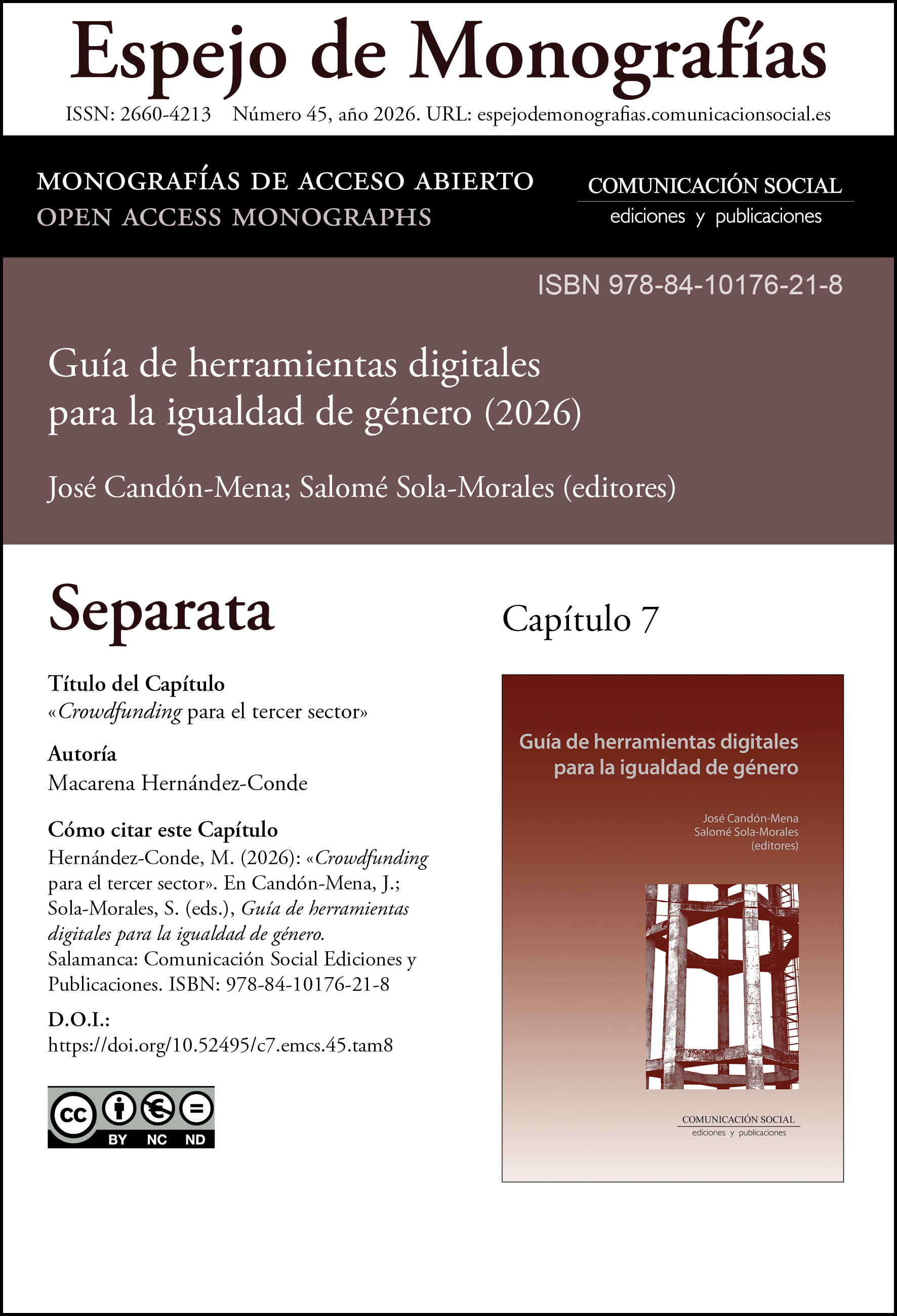 Separata correspondiente al capítulo 7