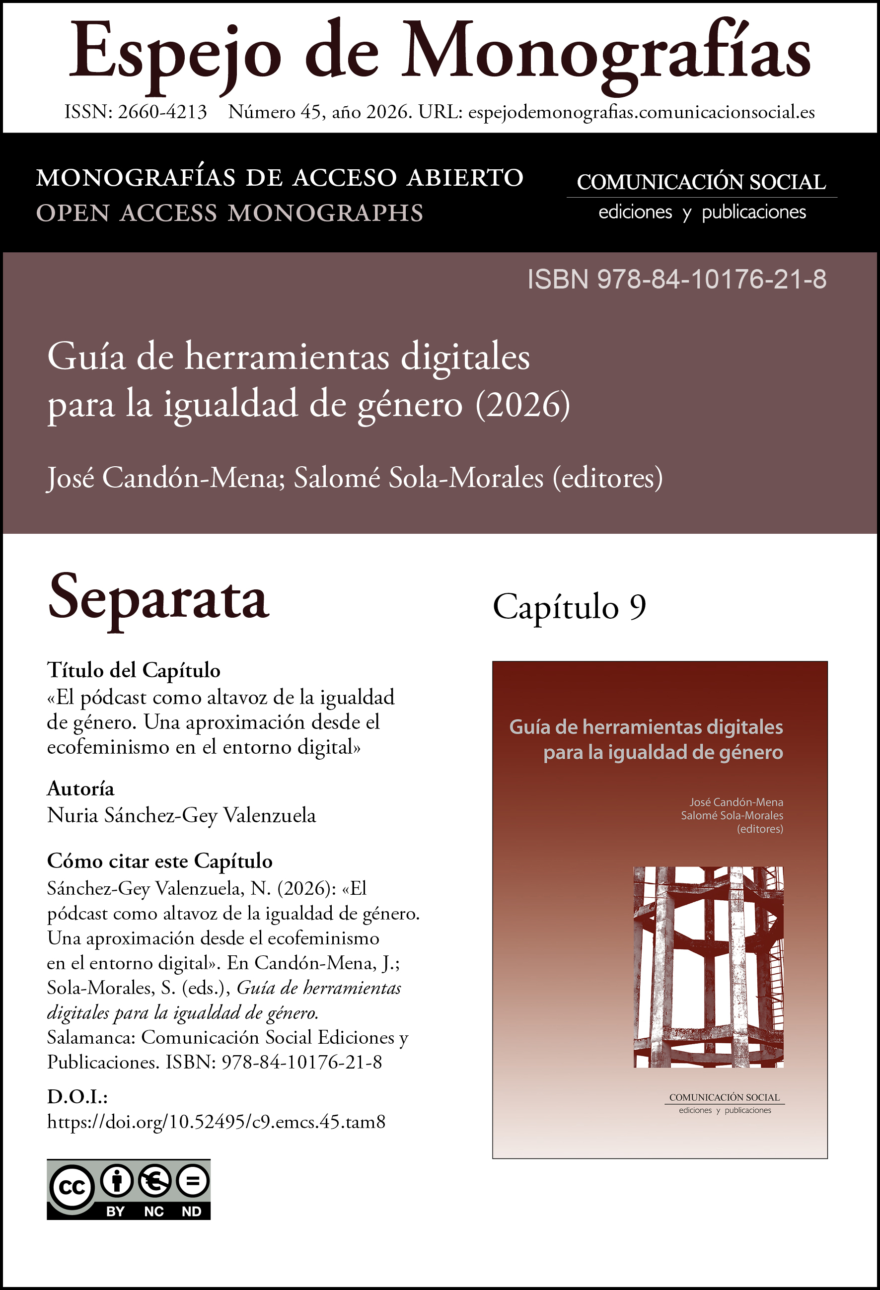 Separata correspondiente al capítulo 9
