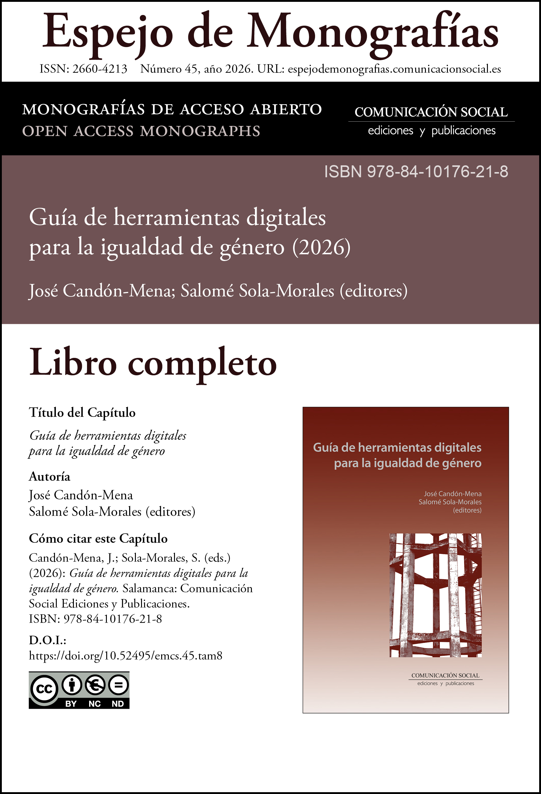 Separata correspondiente al libro completo