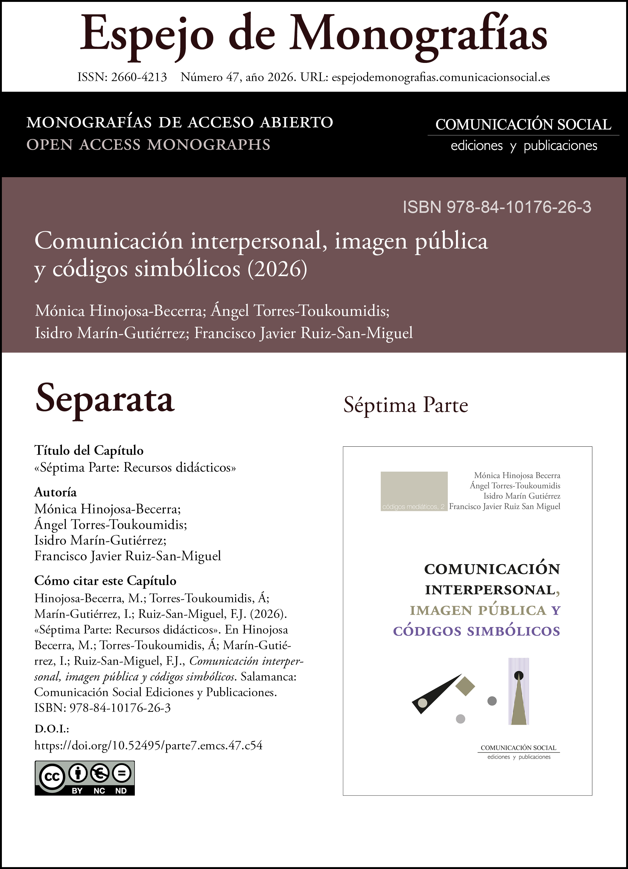 Separata correspondiente a la séptima parte