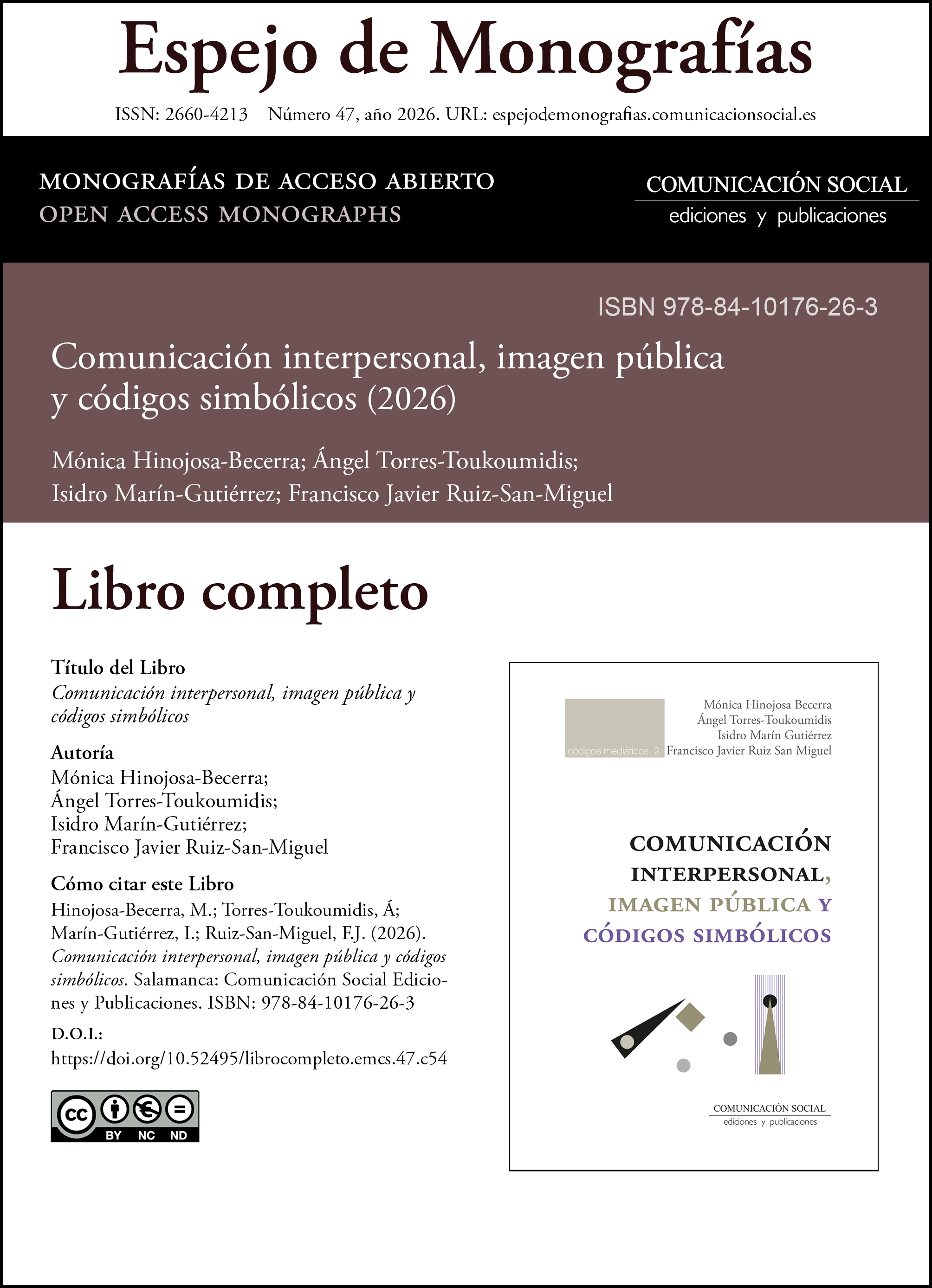 Separata correspondiente al libro completo