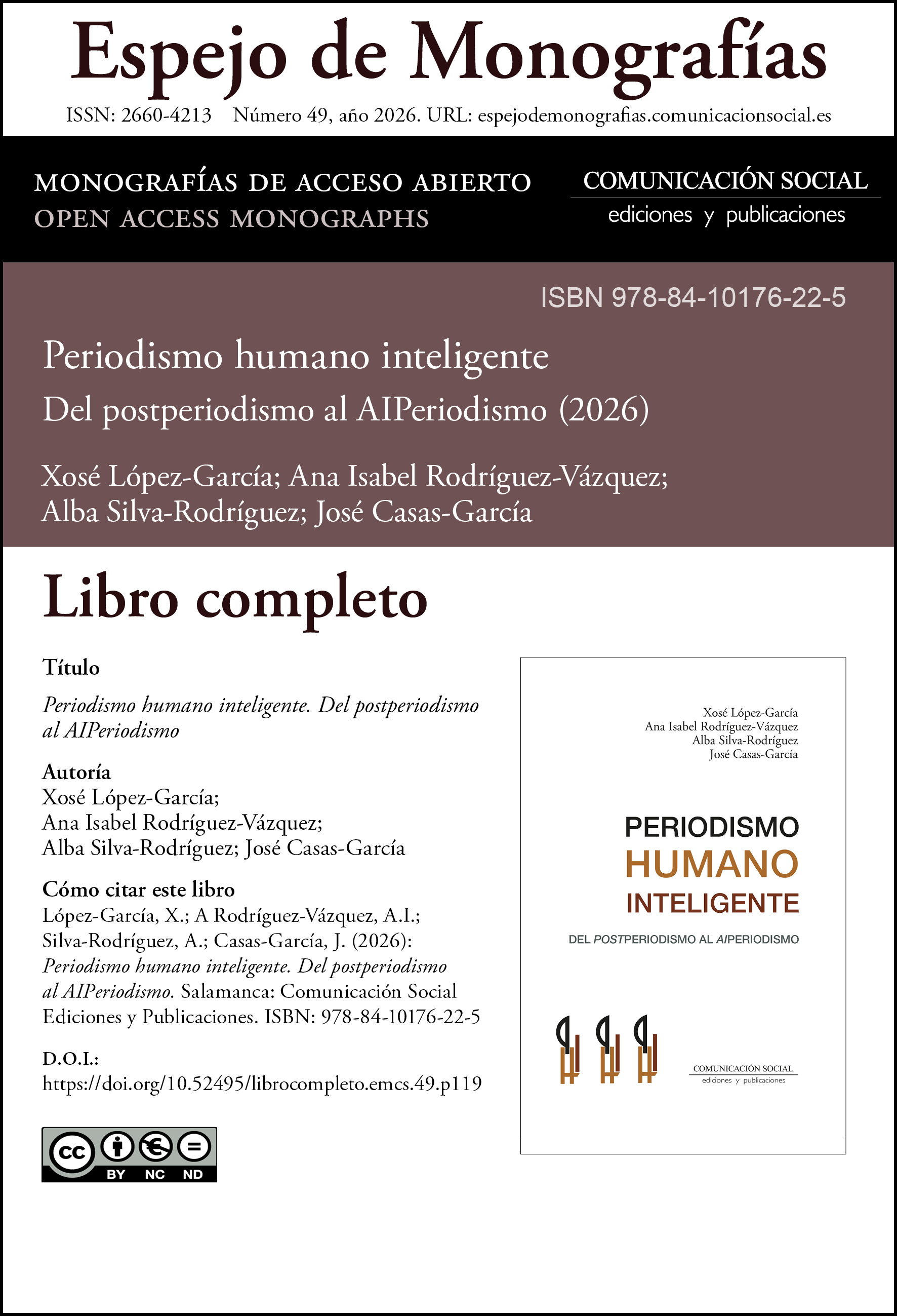 Separata correspondiente al libro completo