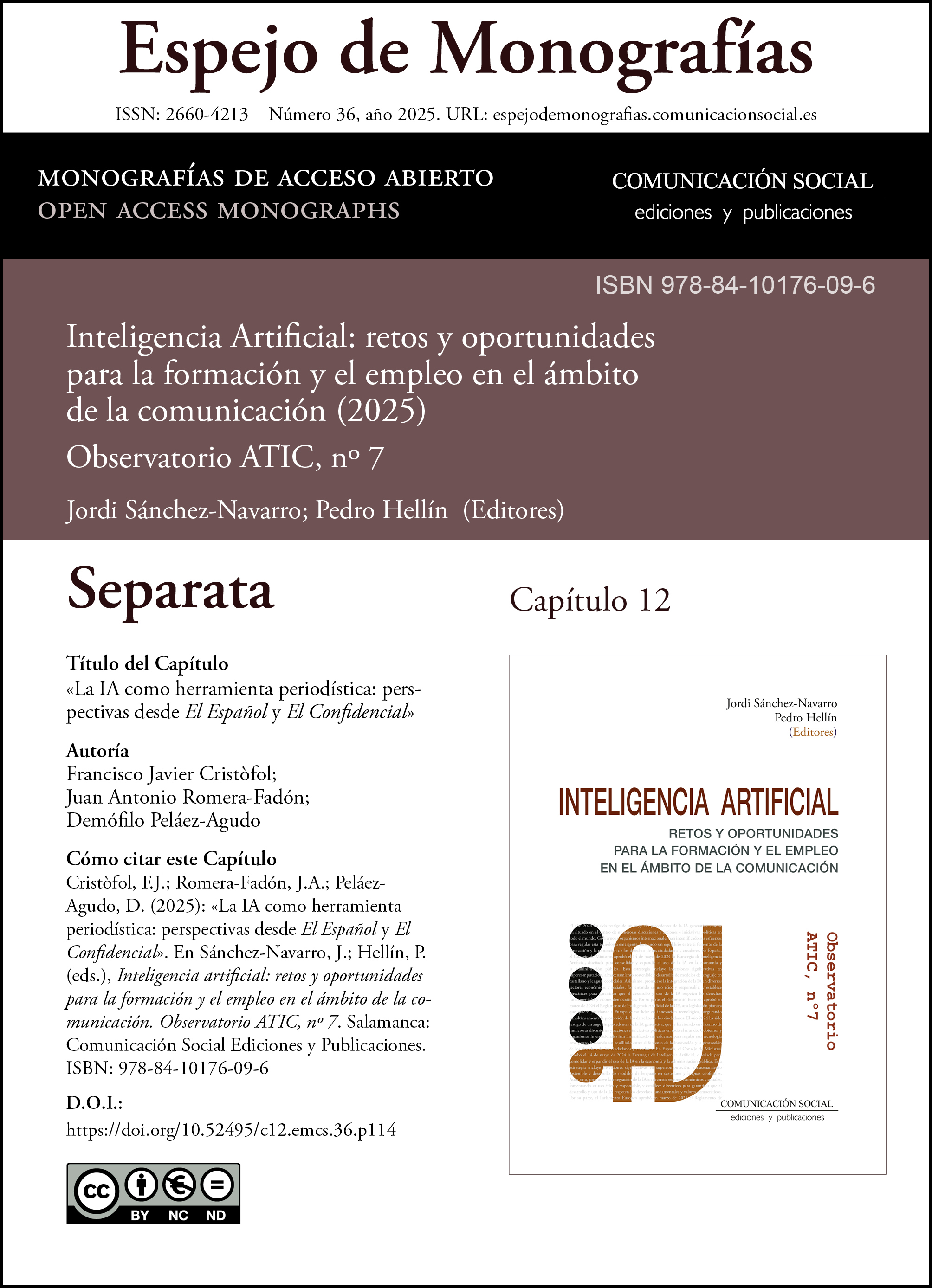 Separata correspondiente al capítulo 12